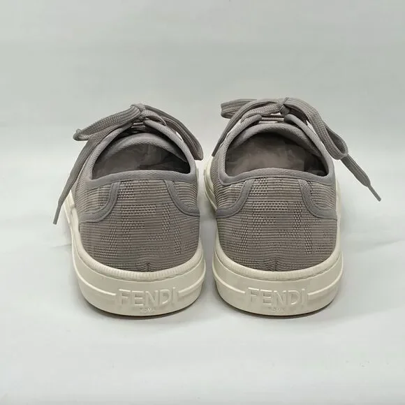 Fendi Domino FF jacquard fabric low top sneakers size 11